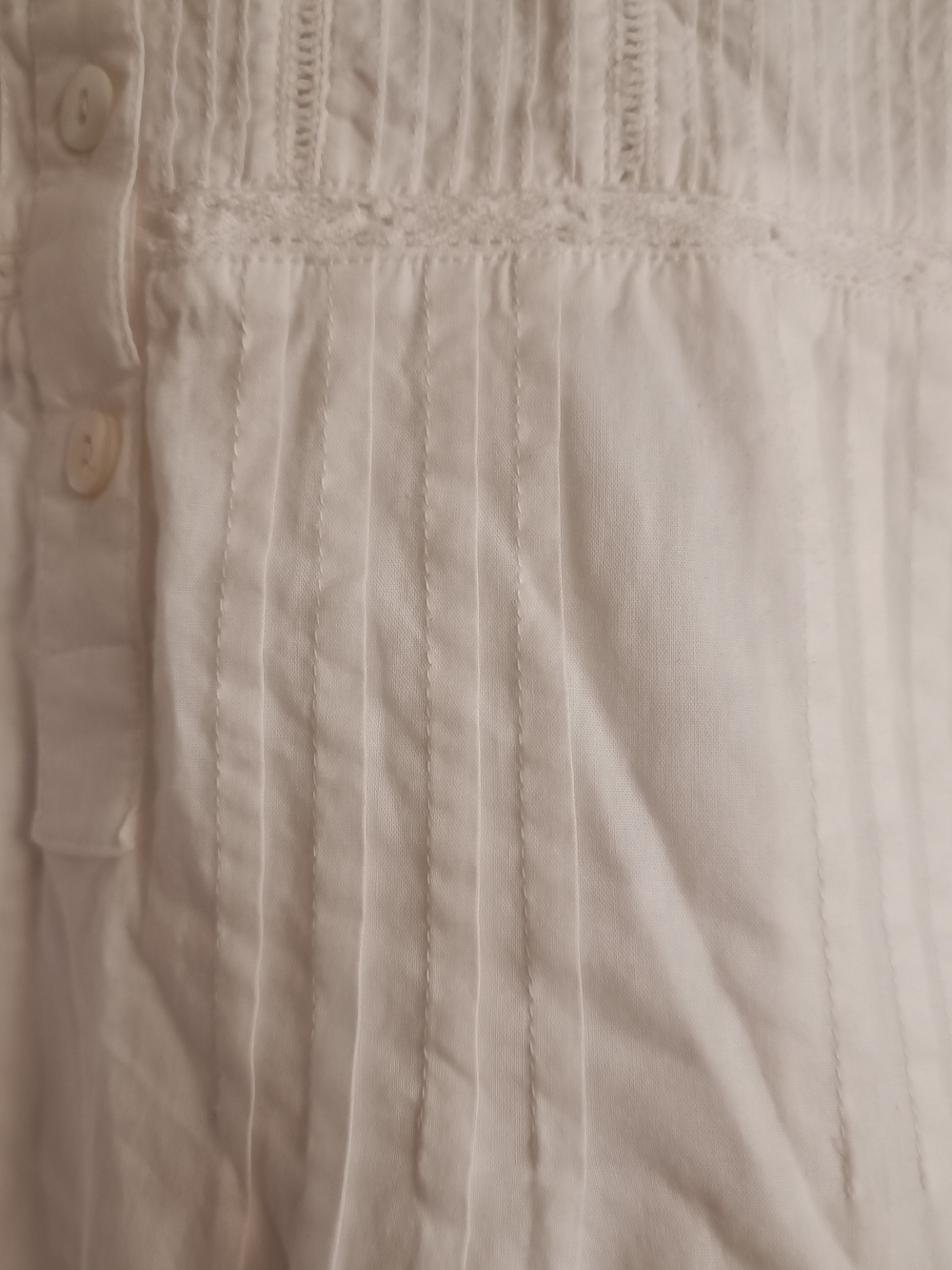 April Cornell Vintage White Cotton Embroidered Maxi Nightgown L Boho Coastal - Picture 8 of 14